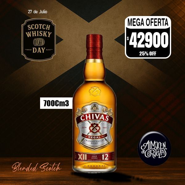 National Scotch Day - Chivas Regal 12 años 700Cm3