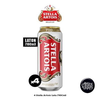 4 Stella Artois Lata 710Cm3