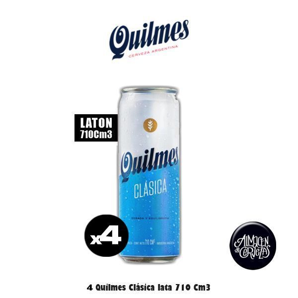 4 Quilmes Clásica Latón 710Cm3