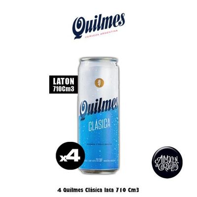 4 Quilmes Clásica Latón 710Cm3