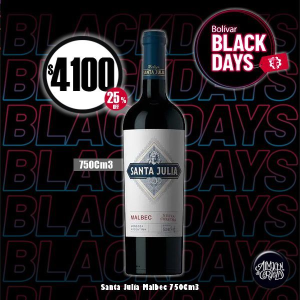 BLACK DAYS - Santa Julia Malbec 750Cm3
