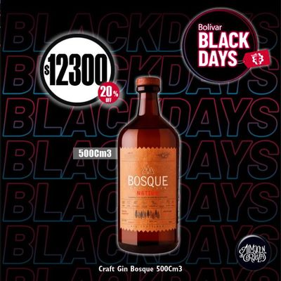 BLACK DAYS - Craft Gin BOSQUE 500Cm3