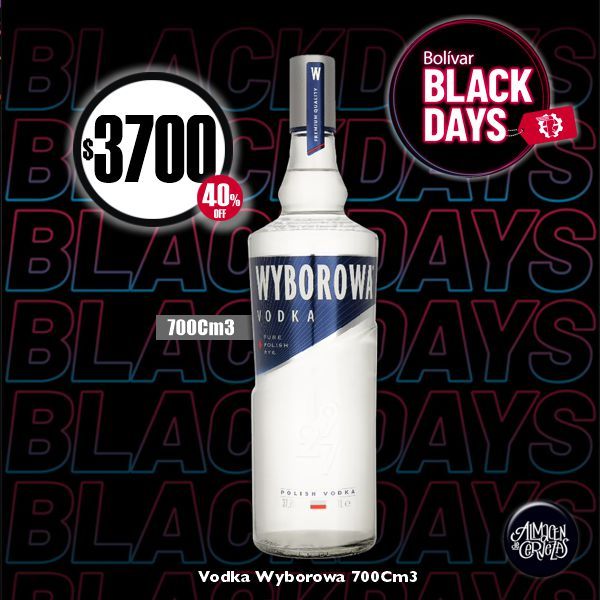 BLACK DAYS - Vodka Wyborowa 750Cm3