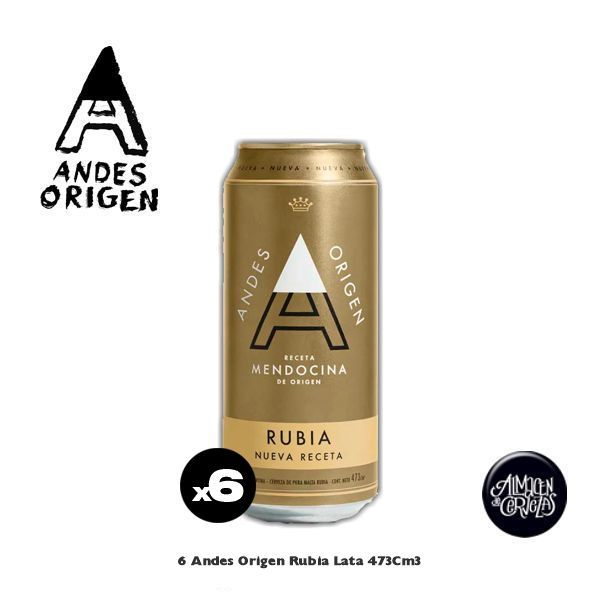 6 Andes Origen Rubia Lata 473Cm3