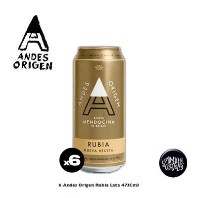 6 Andes Origen Rubia Lata 473Cm3