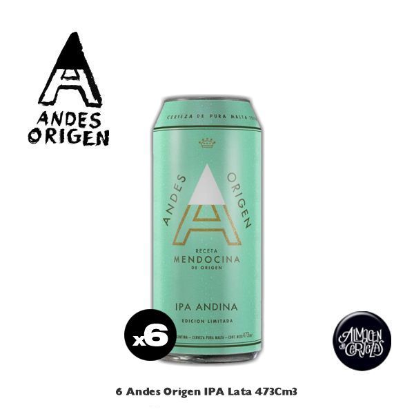 6 Andes Origen IPA Lata 473 Cm3.
