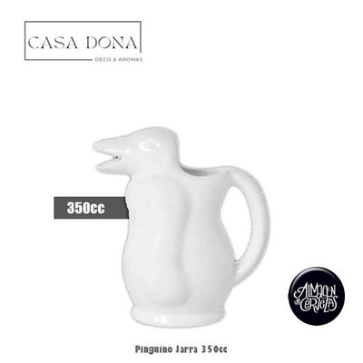 Pinguino Jarra Cerámica Blanco 350cc