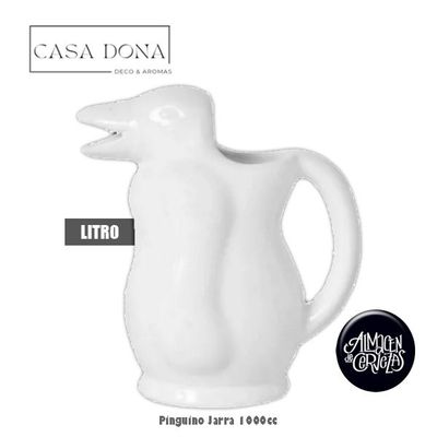 Pinguino Jarra Cerámica Blanco Litro Pinguino Jarra Cerámica Blanco Litro