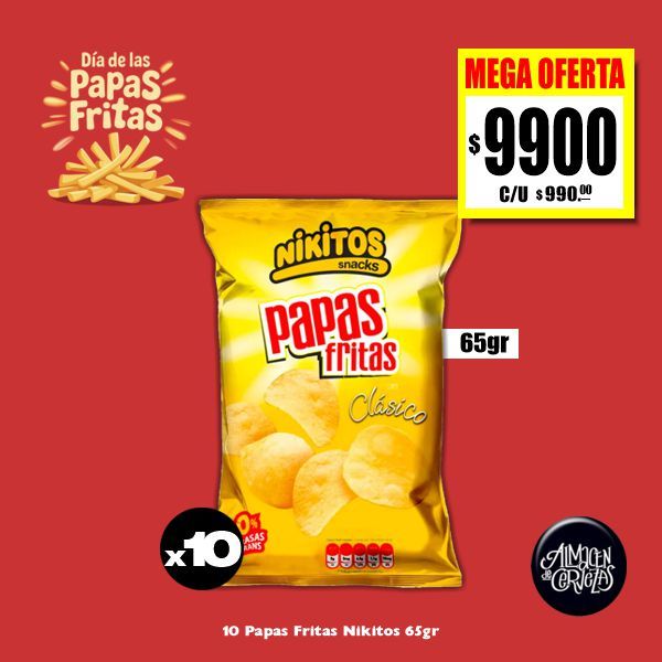 Día de las Papas Fritas - Papas Fritas Nikitos 65gr