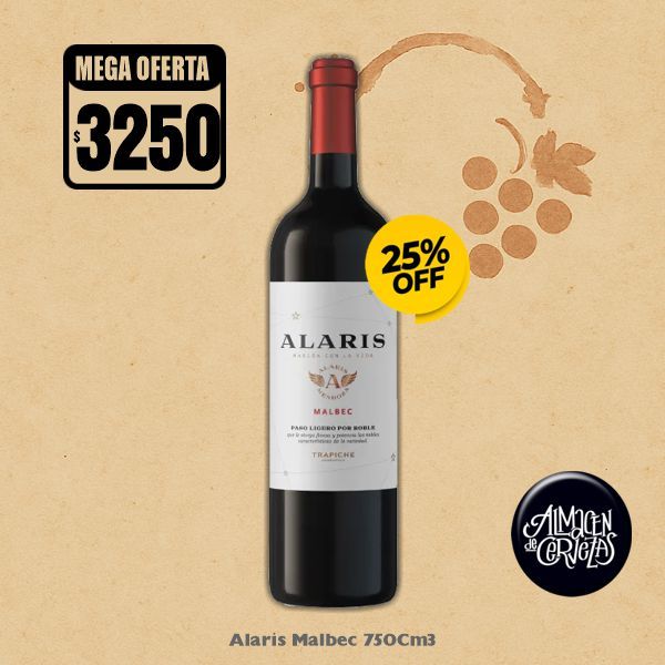 MEGA OFERTA -Alaris Malbec 750Cm3