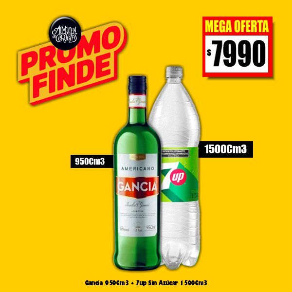 PROMO FINDE - Gancia + 7up Free 1500Cm3