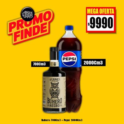 PROMO FINDE - Fernet Buhero + Pepsi 2000Cm3