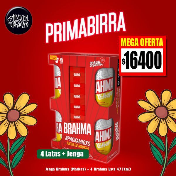 PRIMABIRRA - JENGA Brahma + 4 Latas Brahma