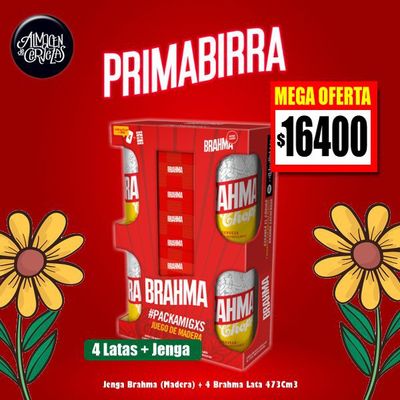 PRIMABIRRA - JENGA Brahma + 4 Latas Brahma
