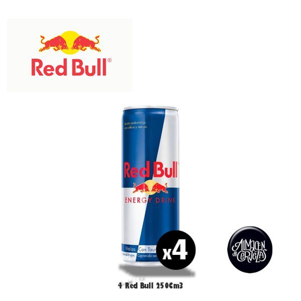 4 Red Bull  250Cm3 Lata
