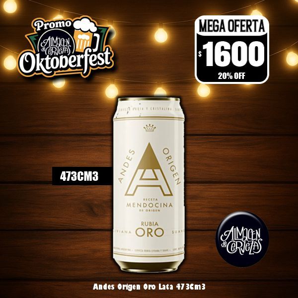 OctoberFest - Andes Origen ORO Latas 473 Cm3