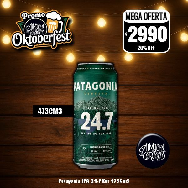 OctoberFest - Patagonia 24.7 IPA Sauco Lata 473Cm3