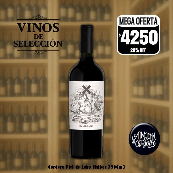 VINOS DE SELECCION - Cordero con Piel de Lobo Malbec 700Cm3