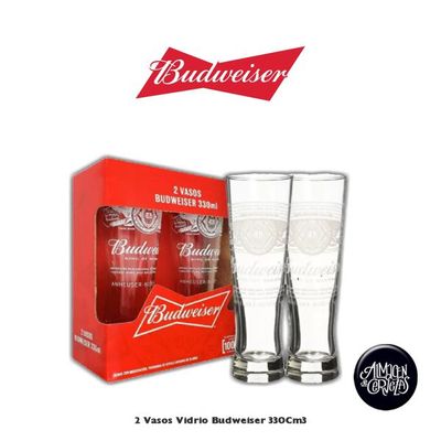 Set 2 Vasos Budweiser 330Cm3