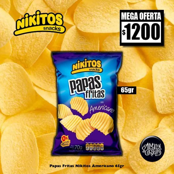 MEGA OFERΤA - Papas Fritas Nikitos Americano 65gr
