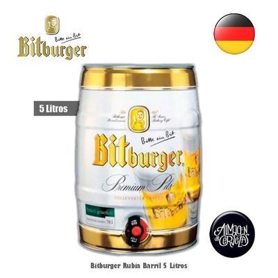 Bitburger rubia Barril 5 Litros