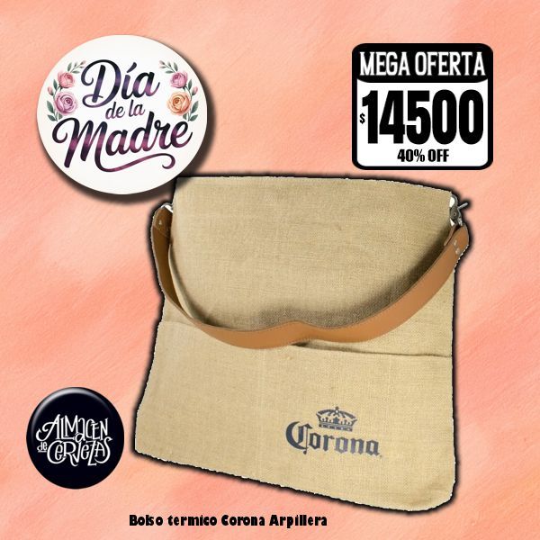 Día de la Madre - Bolso Corona térmico tela arpillera