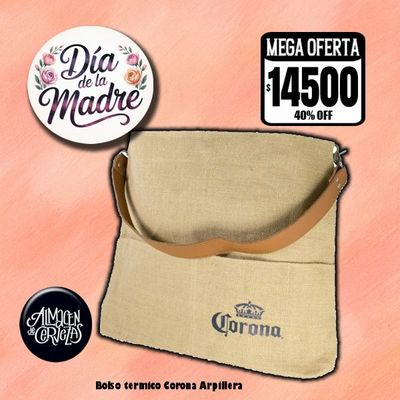 Día de la Madre - Bolso Corona térmico tela arpillera