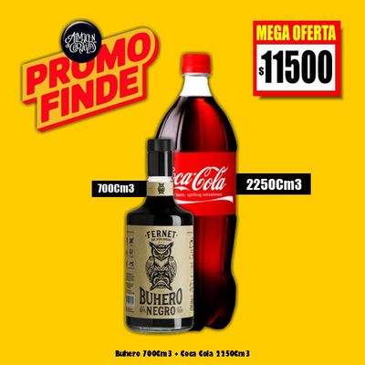 PROMO FINDE - Fernet Buhero + Coca 2250Cm3