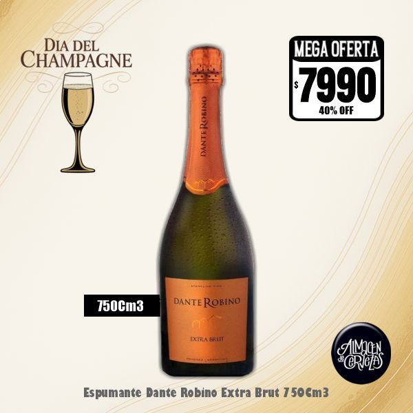 Día del Champagne - Dante Robino Extra Brut 750Cm3