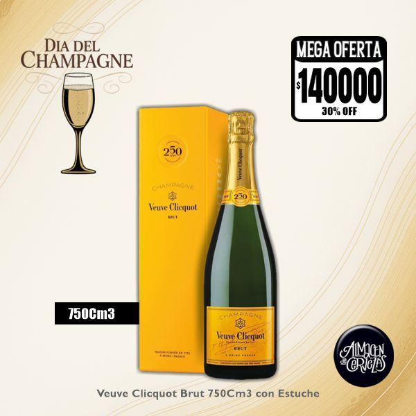 Día del Champagne - Veuve Clicquot Yellow Label​ Brut 750Cm3
