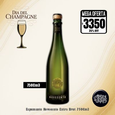 Día del Champagne - Novecento Extra Brut 750Cm3.