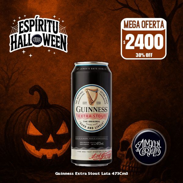 Espíritu Halloween - Guinness Extra Stout ​lata 473Cm3