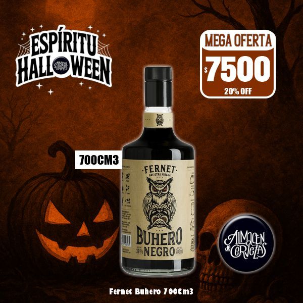 Espíritu Halloween - Fernet Buhero Negro 700Cm3