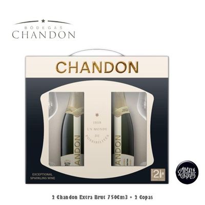 Chandon Extra Brut 750Cm3 + 2 Copas