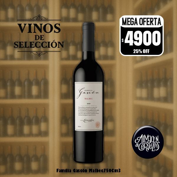 VINOS DE SELECCION - Familia Gascon Malbec 750Cm3