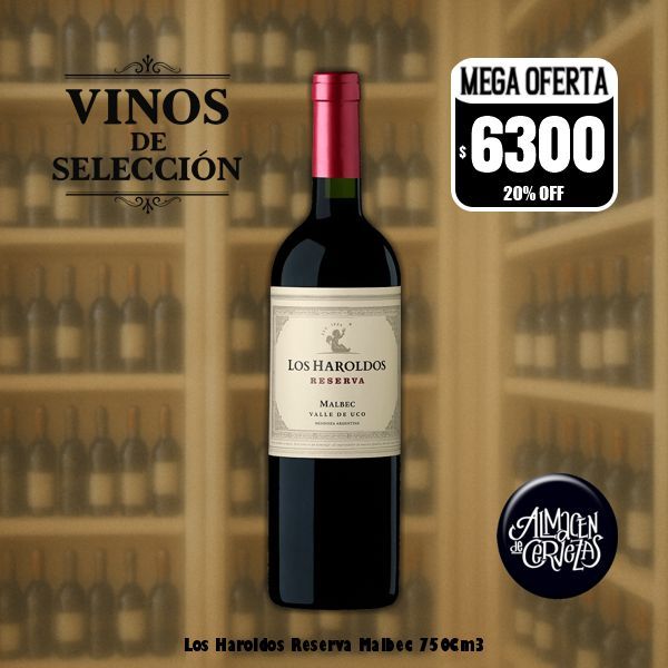 VINOS DE SELECCION - Los Haroldos Reserva Malbec 750Cm3