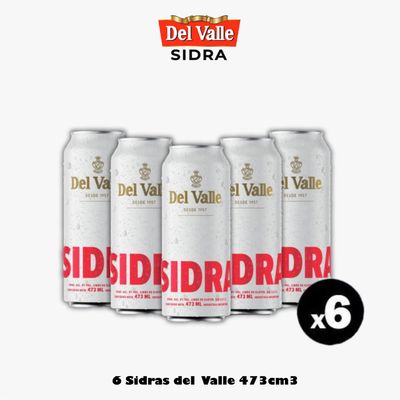 6 Latas Sidra del Valle 473cc