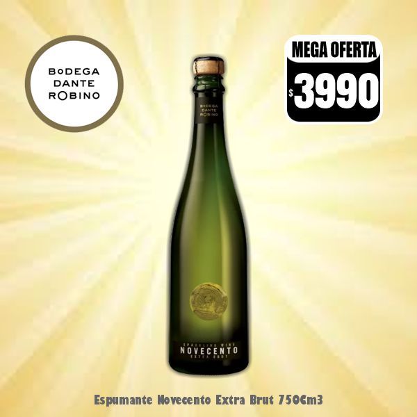 MEGA OFERTA - Novecento Extra Brut 750Cm3.