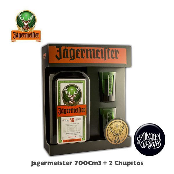 Jägermeister 700Cm3 + 2 Chupitos en Estuche