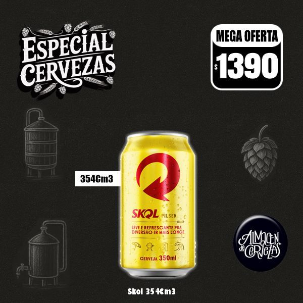 Especial Cervezas - Skol Lata 350Cm3