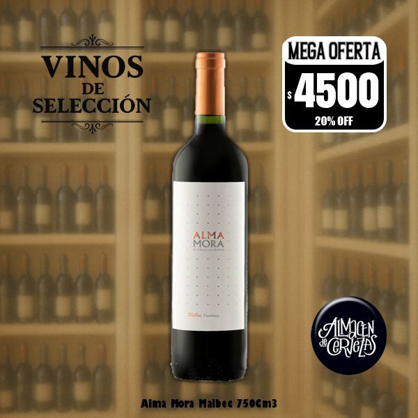 VINOS DE SELECCION - Alma Mora Malbec 750Cm3