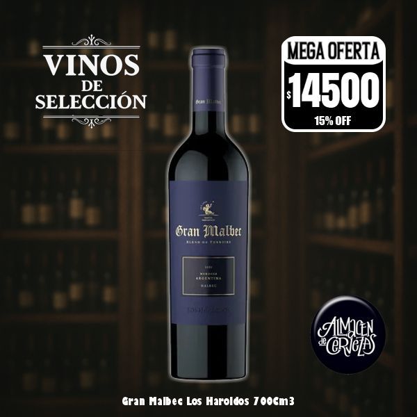 VINOS DE SELECCION - Gran Malbec Los Haroldos 750Cm3
