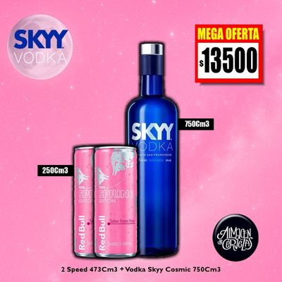Skyy 750Cm3 + Red Bull Pink Lata 250Cm3