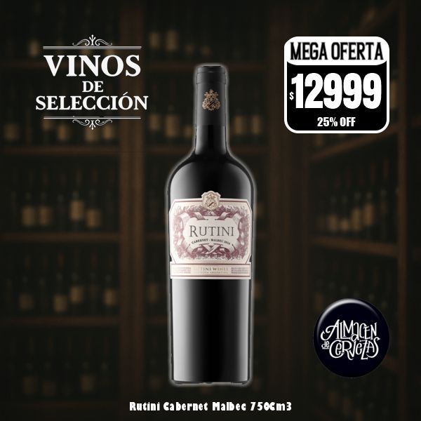 VINOS DE SELECCION - Rutini Cabernet-Malbec 750Cm3