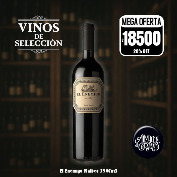 VINOS DE SELECCION - El Enemigo Malbec 750Cm3