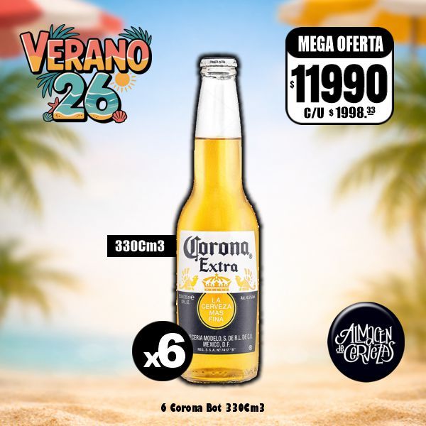 VERANO 26 - 6 Cerveza Corona330Cm3