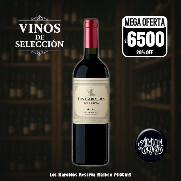 VINOS DE SELECCION - Los Haroldos Reserva Malbec 750Cm3