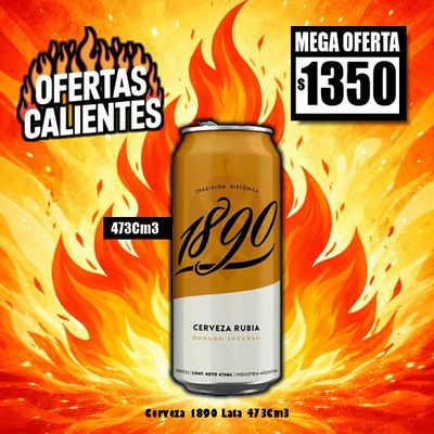 OFERTAS CALIENTES - Cerveza 1890 Lata 473Cm3