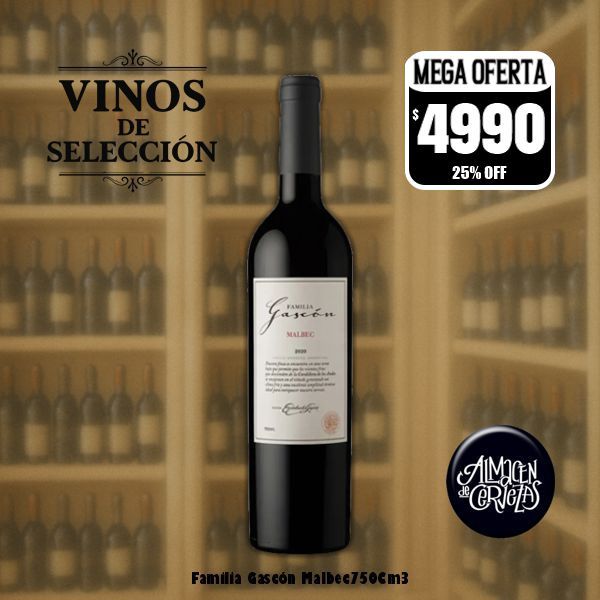 VINOS DE SELECCION - Familia Gascon Malbec 750Cm3