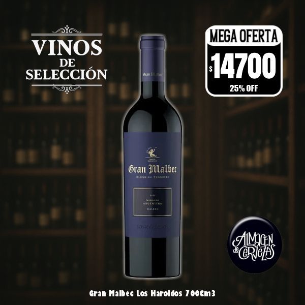 VINOS DE SELECCION - Gran Malbec Los Haroldos 750Cm3